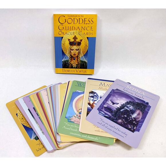 Goddess Guidance Oracle Tarot Card Deck and Book Set - Doreen Virtue Very Clean - Picture 2 of 8